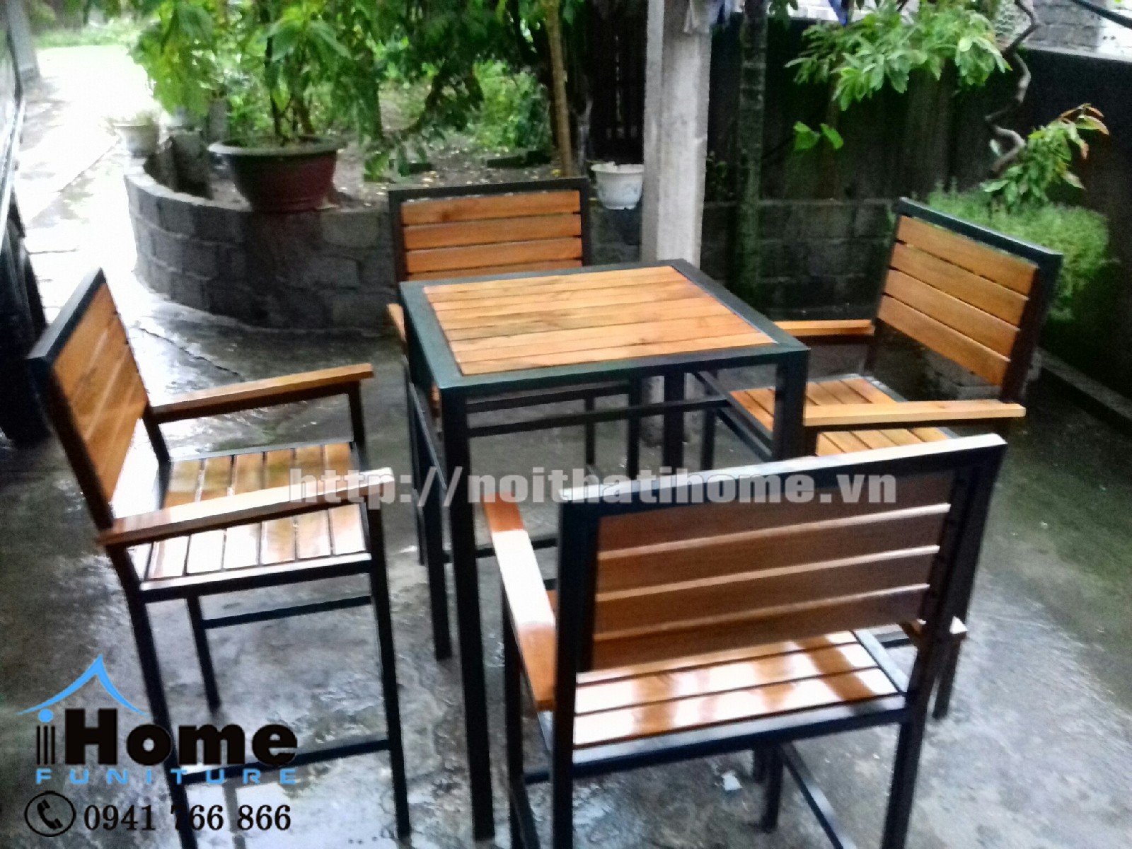 bàn ghế cà phê sân thượng
